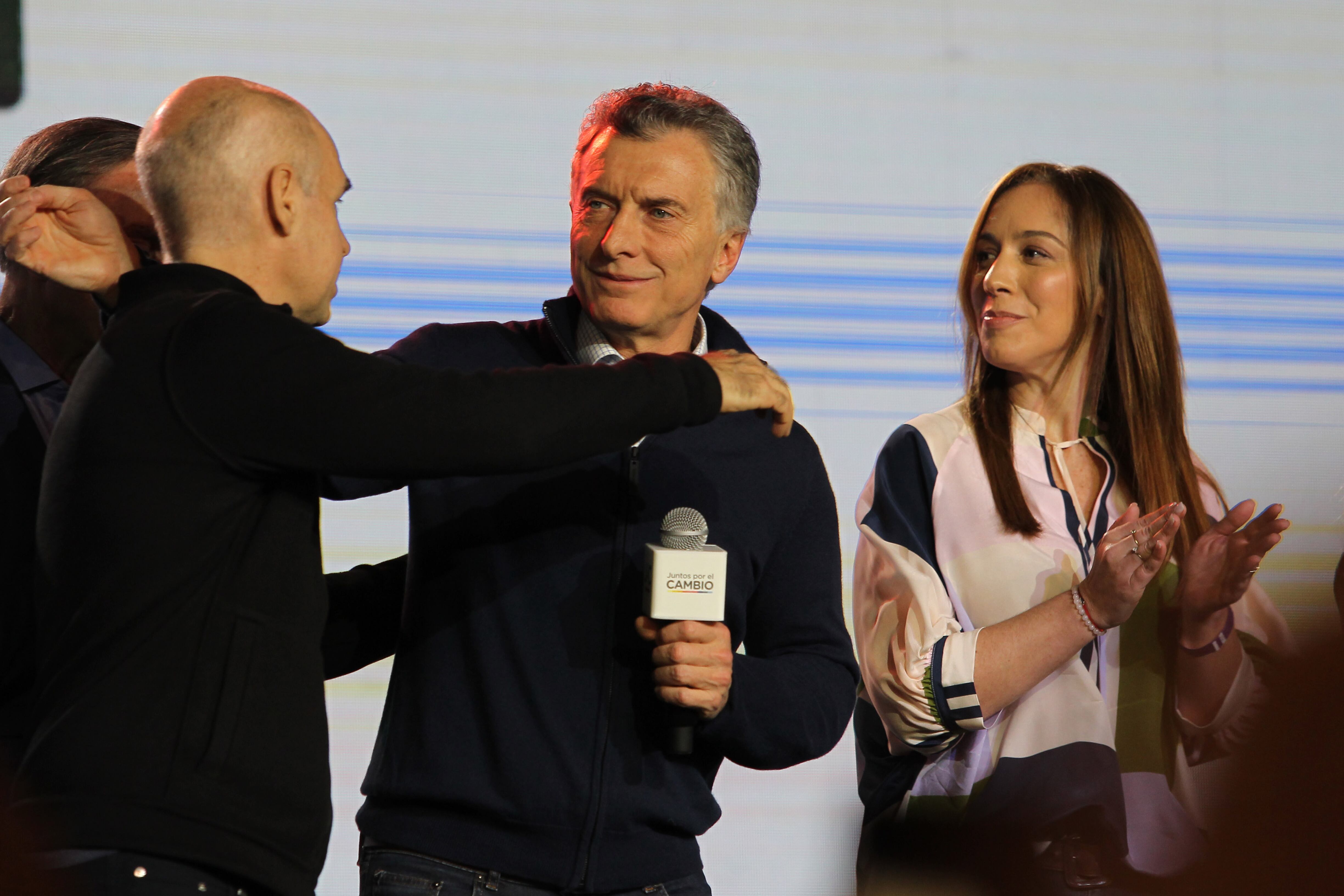 Horacio Rodríguez Larreta, Mauricio Macri y María Eugenia Vidal.