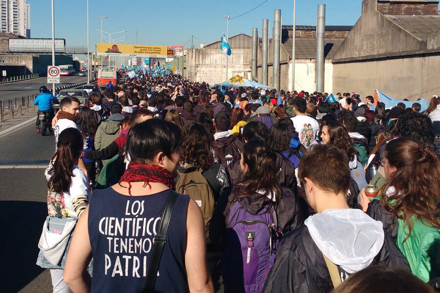 Los militantes kirchneristas subieron sus imágenes a las redes sociales.