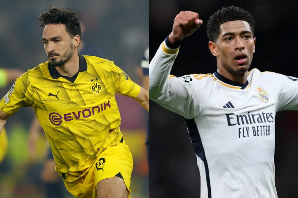 Mats Hummels (EFE) y Jude Bellingham (AFP)