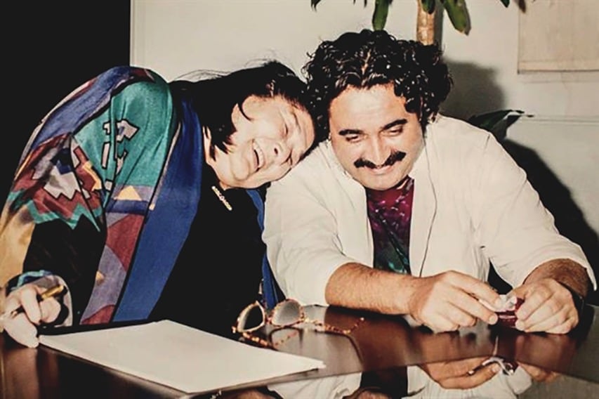 Aprile junto a Mercedes Sosa, de quien publicó una exitosa recopilación en los '90.