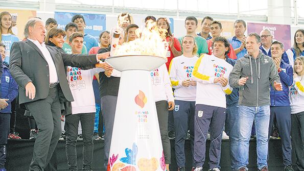 El presidente del Comité Olímpico, Gerardo Werthein, habló en el acto.