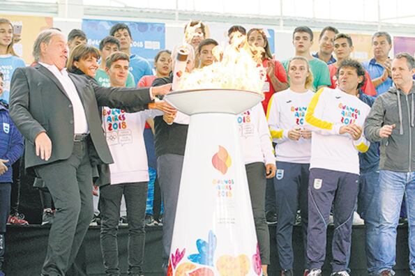 El presidente del Comité Olímpico, Gerardo Werthein, habló en el acto.