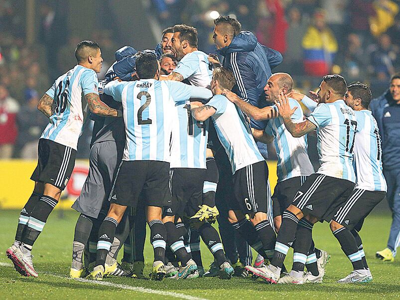 Un momento feliz de la Selección, esos que últimamente le resultan bastante esquivos.