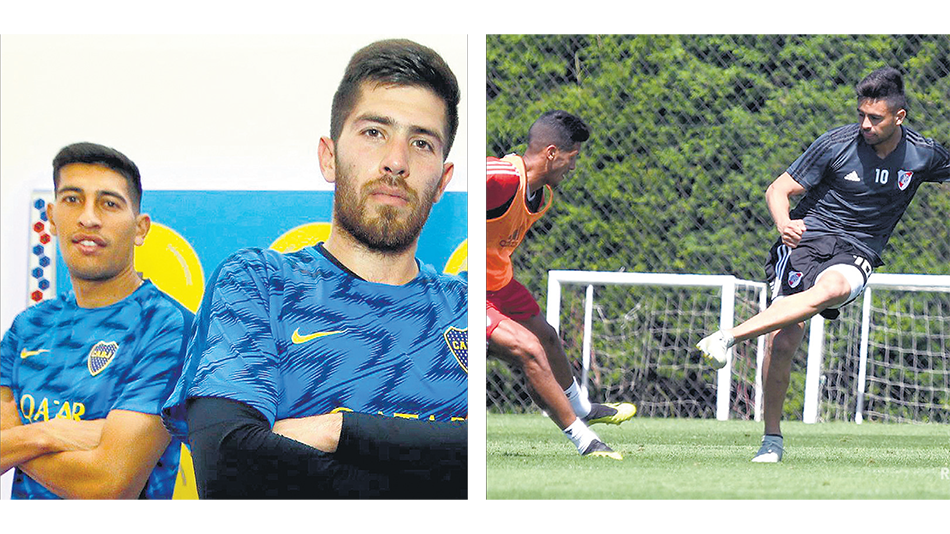 Izq: Andrada o Rossi, una de las dudas que deberá resolver el DT. Der: Pity Martínez podría adelantarse para acompañar a Pratto.