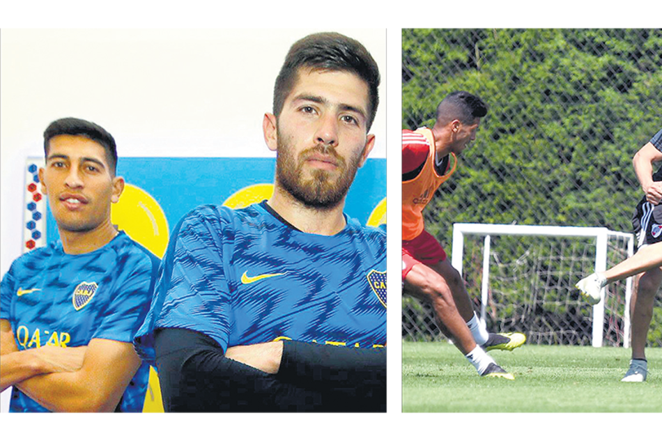 Izq: Andrada o Rossi, una de las dudas que deberá resolver el DT. Der: Pity Martínez podría adelantarse para acompañar a Pratto.