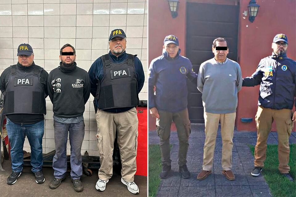 Los detenidos Jorge Benegas y Francisco Rodríguez Villarreal.