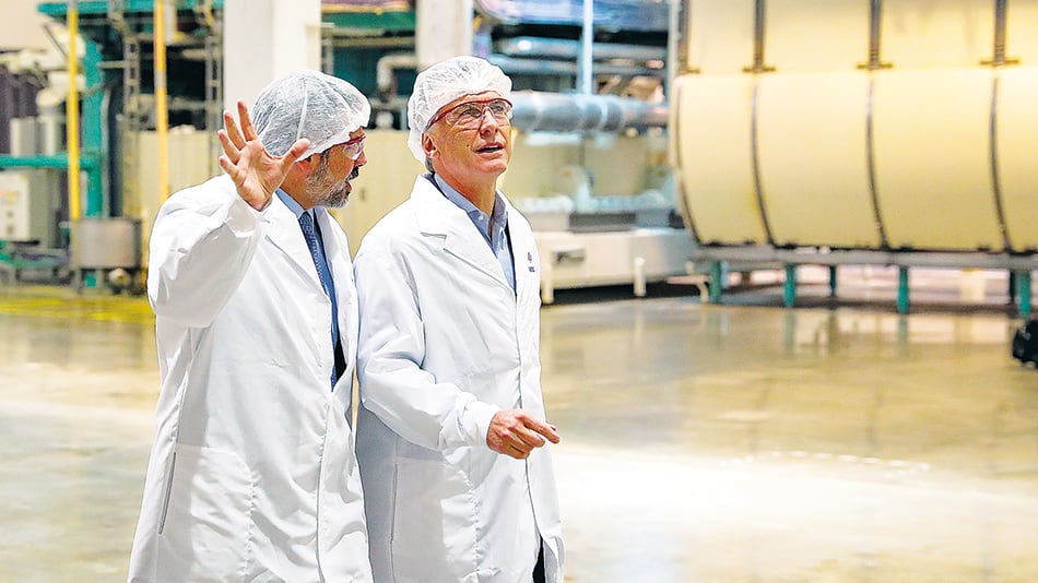 Mauricio Macri participó de la inauguración de una planta de Molinos en Tortuguitas.