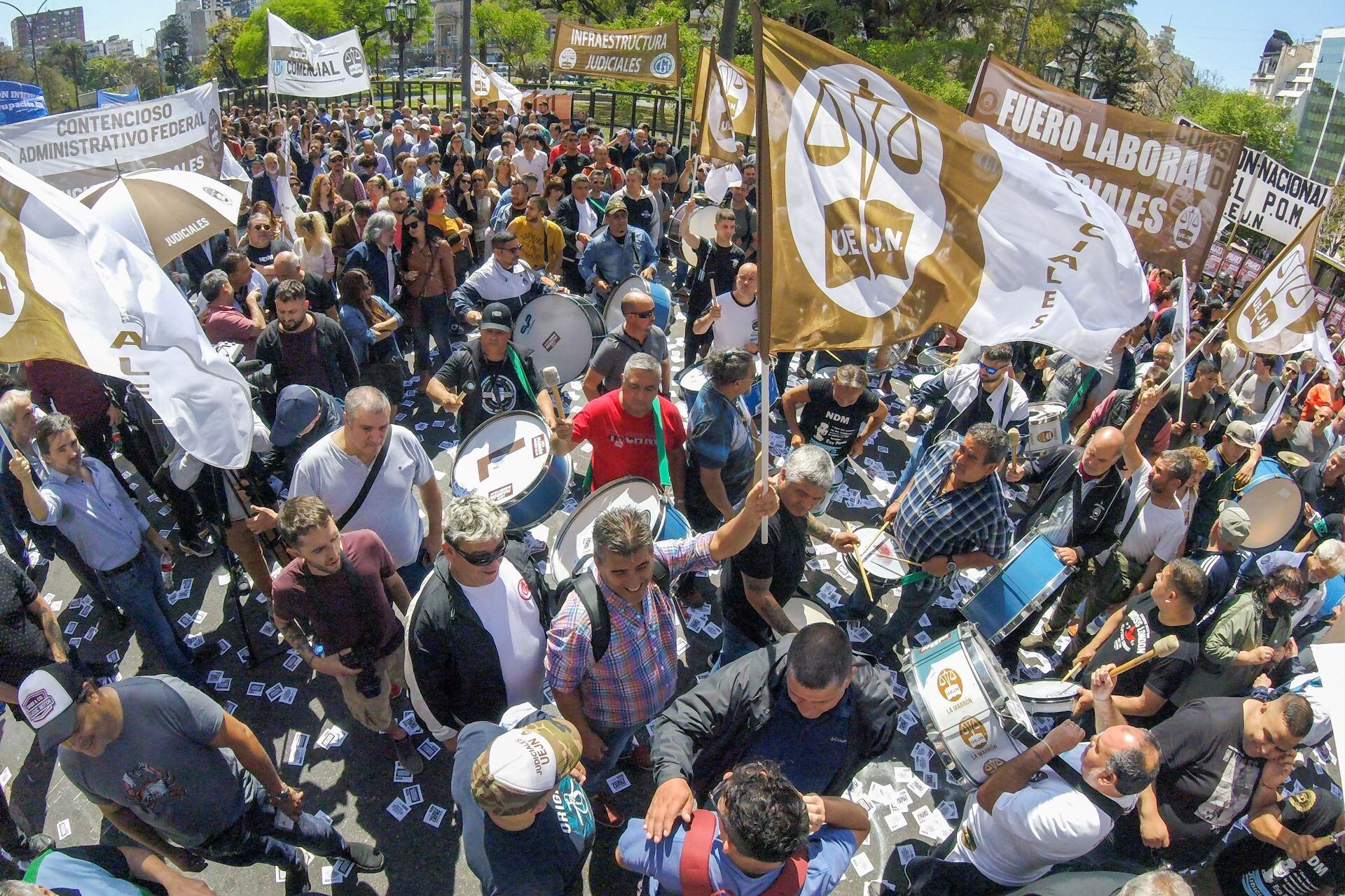 Nuevo paro y movilización de los trabajadores judiciales, desde este jueves, por 36 horas. 