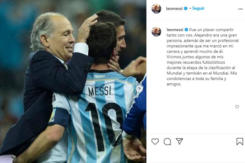 El posteo de Messi para Pachorra.