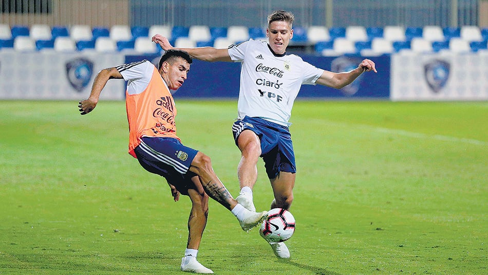 La Selección se entrenó en Arabia Saudita a la espera del amistoso de hoy ante Irak.