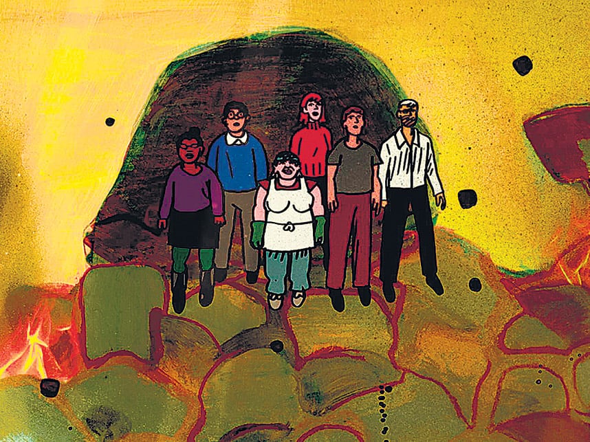 My Entire High School Sinking Into the Sea está en las antípodas del hiperrealismo imperante.