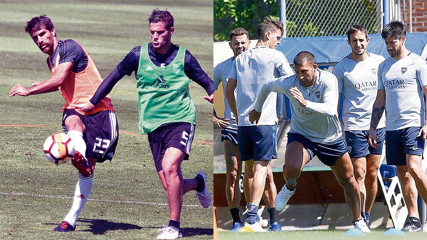 El trabajo fue muy intenso en el River Camp de Ezeiza. Boca hará hoy un entrenamiento abierto para sus hinchas.