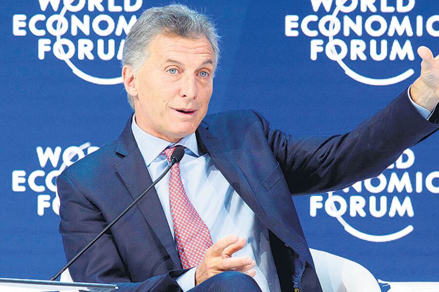 El presidente Mauricio Macri habló ayer en la sesión plenaria del Foro de Davos.