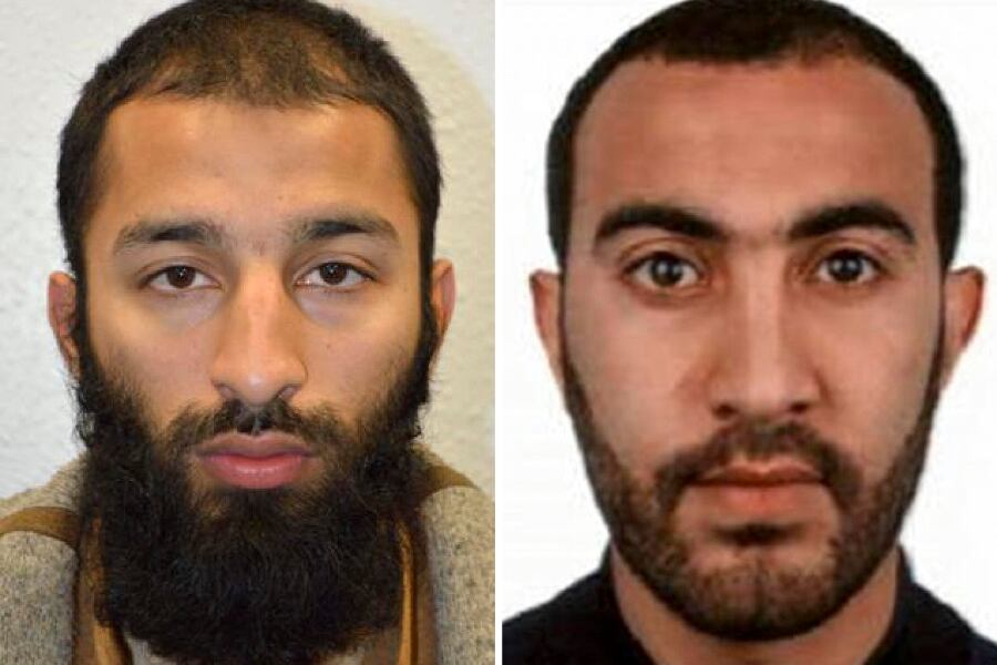 Khuram Butt, de 27 años, y Rachid Redouane, de 30, dos de los autores del atentado del sábado.