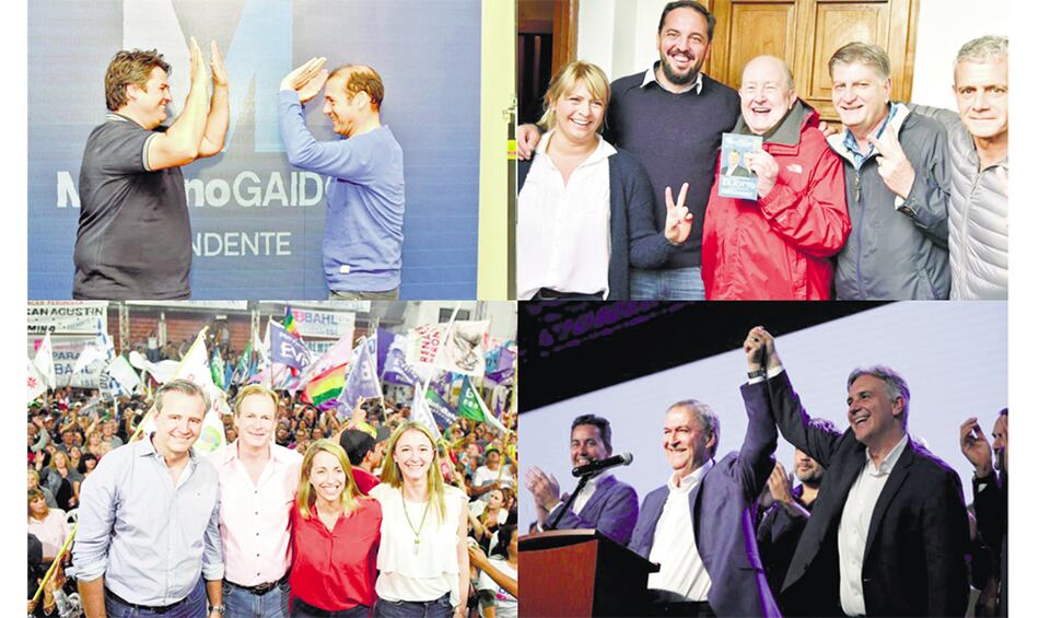 Los triunfadores en las elecciones en Neuquén, Santa Rosa, Paraná y Córdoba, que perdió el macrismo. 