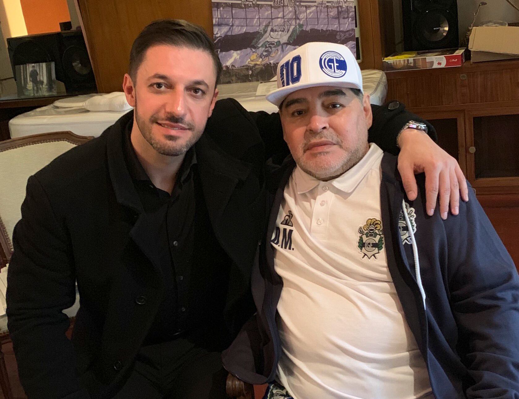 Matías Morla y Diego Armando Maradona.