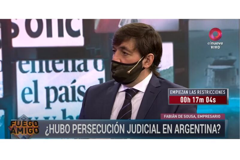Fabián De Sousa en Fuego Amigo, Canal Nueve