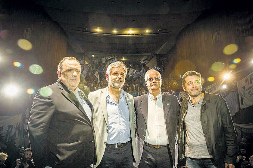 Eduardo Valdés, Daniel Filmus, Jorge Taiana y Víctor Santa María.