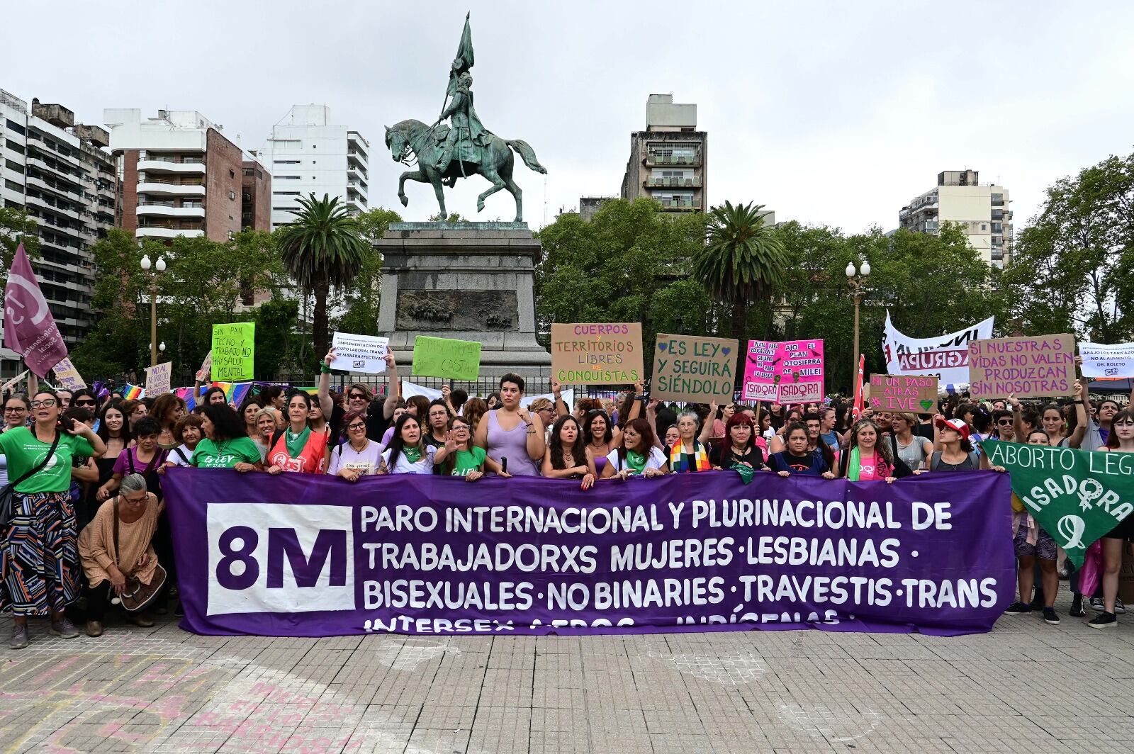 La Plaza San Martín, de Rosario, eje de la convocatoria.