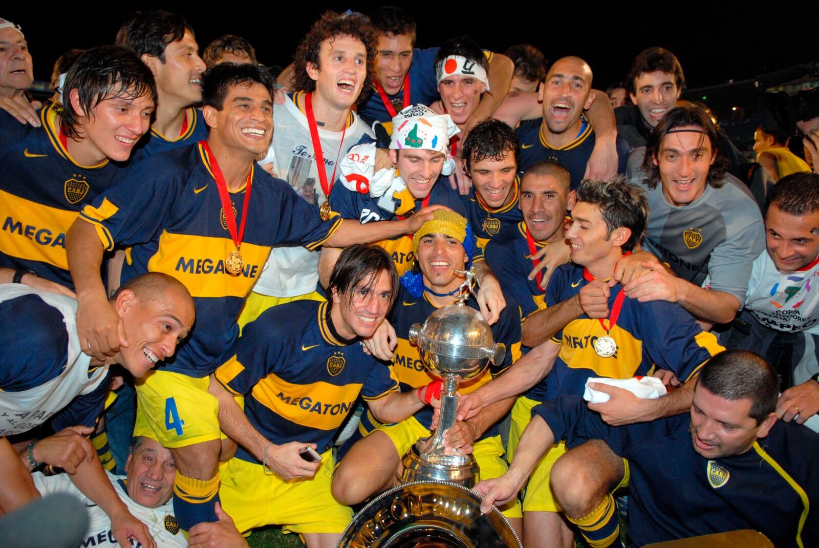 Boca campeón de la Libertadores 2007 frente a Gremio, en Porto Alegre, Brasil.