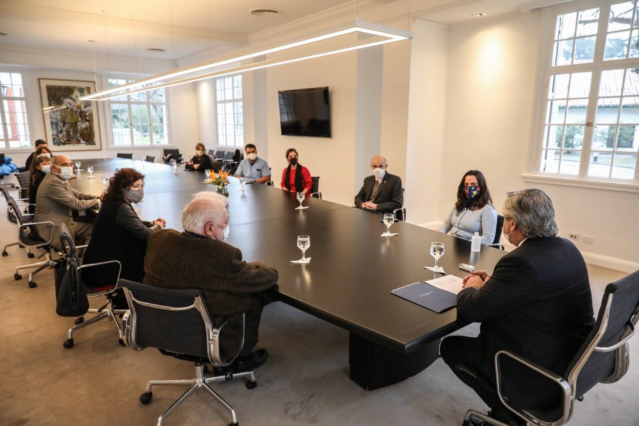 La reunión de Alberto Fernández con los Intensivistas.