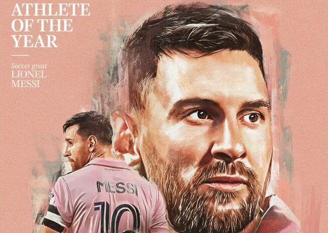 La portada de la revista TIME, que eligió a Lionel Messi como deportista del año en 2023.