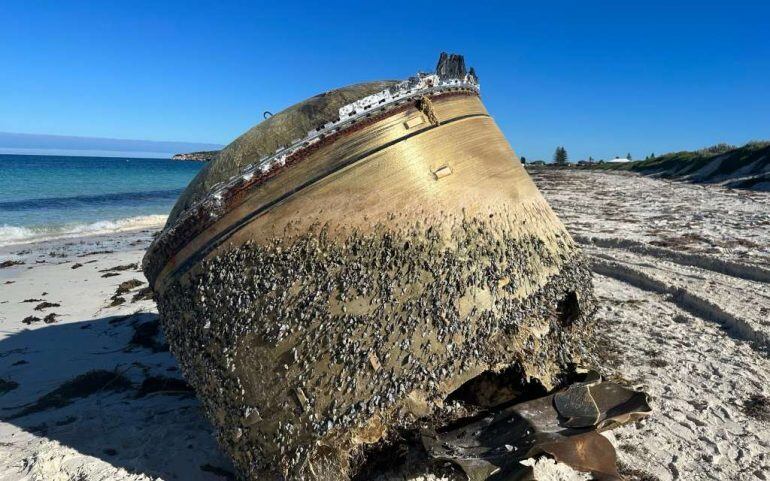 Fue descubierto por un ciudadano que alertó a las autoridades el domingo cerca de Green Head. Imagen: Agencia Espacial Australiana