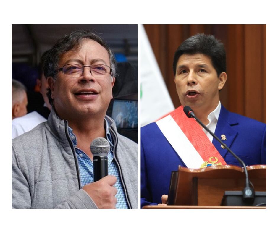 Presidente de Colombia, Gustavo Petro y el presidente de Perú, Pedro Castillo