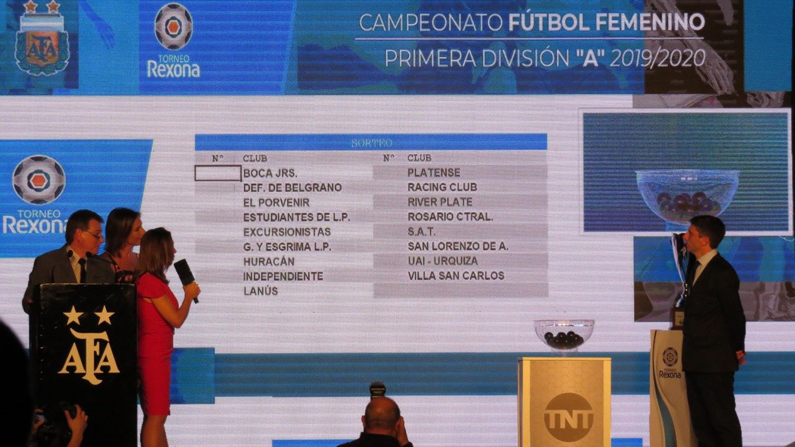 El sorteo se realizó en el predio de la AFA en Ezeiza.