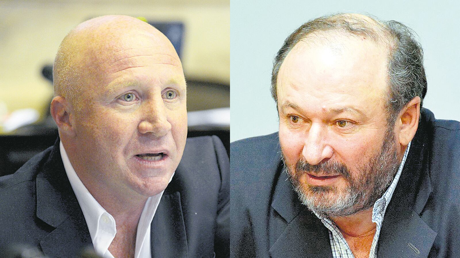 Enfrentados: Carlos Mac Allister, ex secretario de Deporte, y Daniel Kroneberger, diputado de la UCR.
