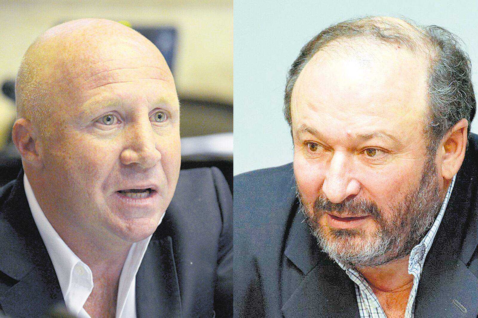 Enfrentados: Carlos Mac Allister, ex secretario de Deporte, y Daniel Kroneberger, diputado de la UCR.