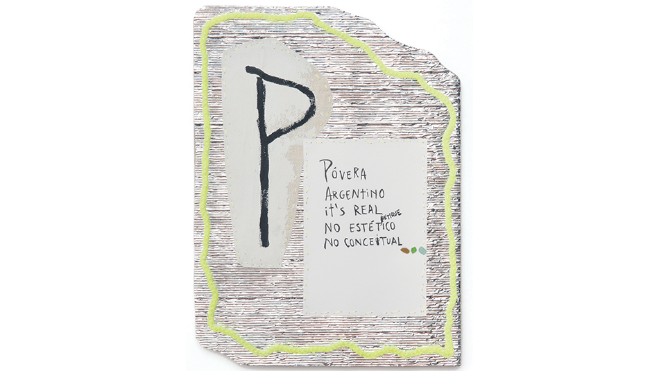 Todo eso. Acrílico, lienzo, lana, hilo, vidrio, papel de aluminio.