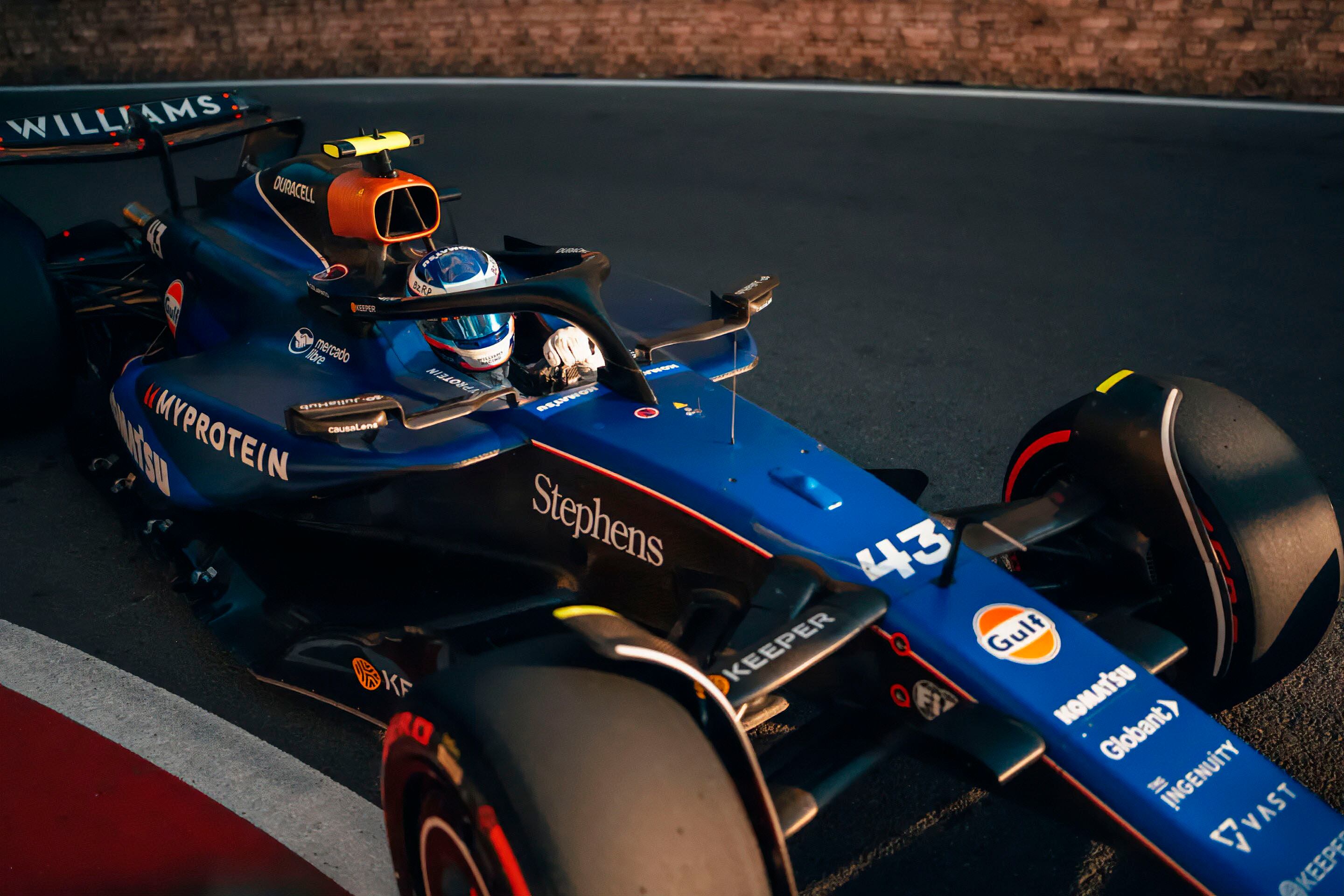 Franco Colapinto en su monoplaza Williams de Fórmula 1.