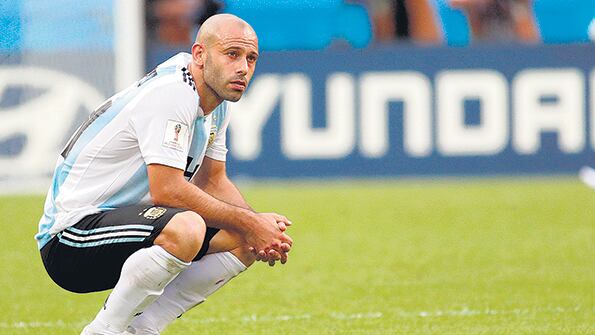 El último partido de Mascherano en la Selección fue ante Francia, en Rusia.