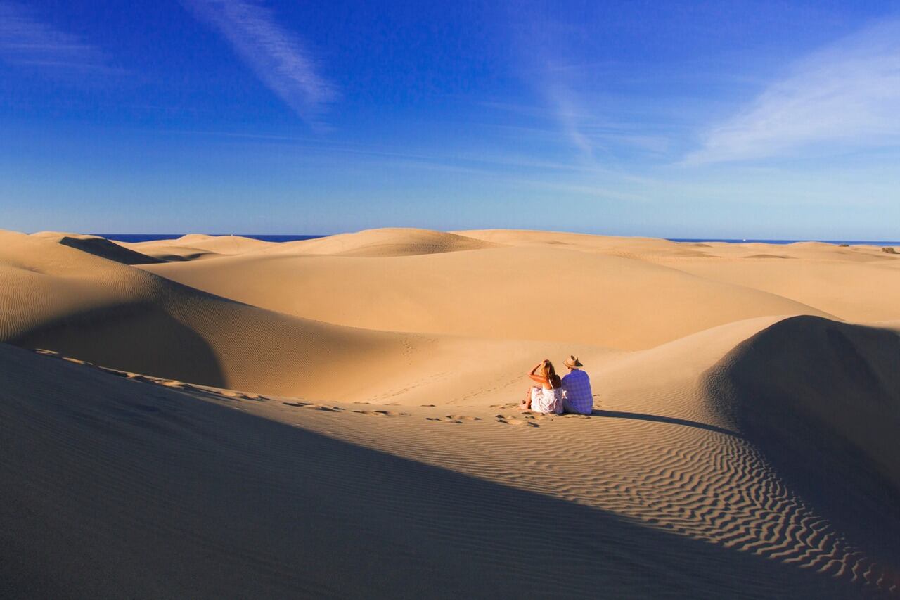 Las Dunas de Maspalomas, en la isla de Gran Canaria.