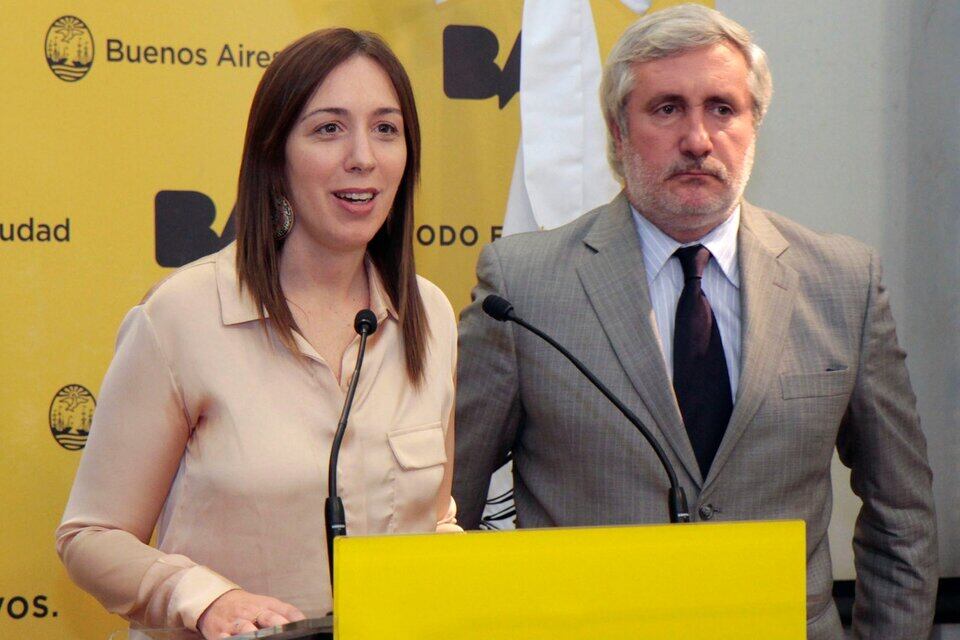 María Eugenia Vidal y Julio Conte Grand.