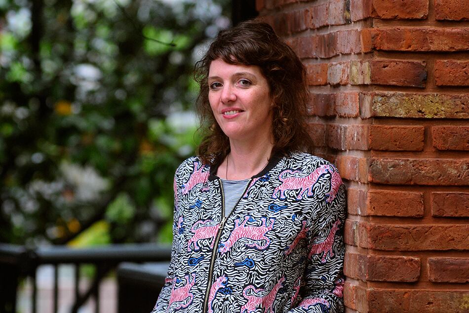 Aubry llegó a Buenos Aires para seguir los rastros de una bisabuela. 