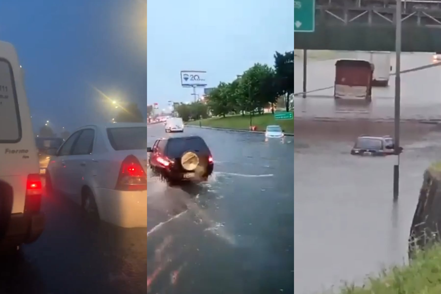 Las imágenes de las calles inundadas en Buenos Aires por las lluvias intensas