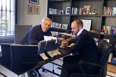 Presidente Alberto Fernández y ministro de Economía Martín Guzmán.
