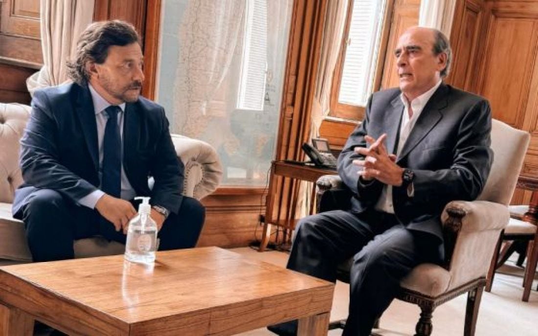 Gustavo Sáenz y Guillermo Francos en su última reunión pública