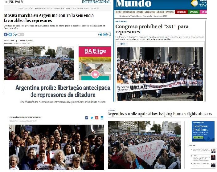 Los diarios de todo el mundo dieron cuenta de la multitudinaria movilización.