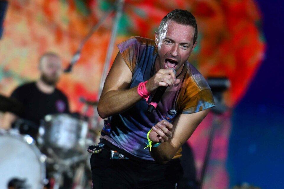 Chris Martin, el carismático líder de Coldplay. (Imagen: Télam)