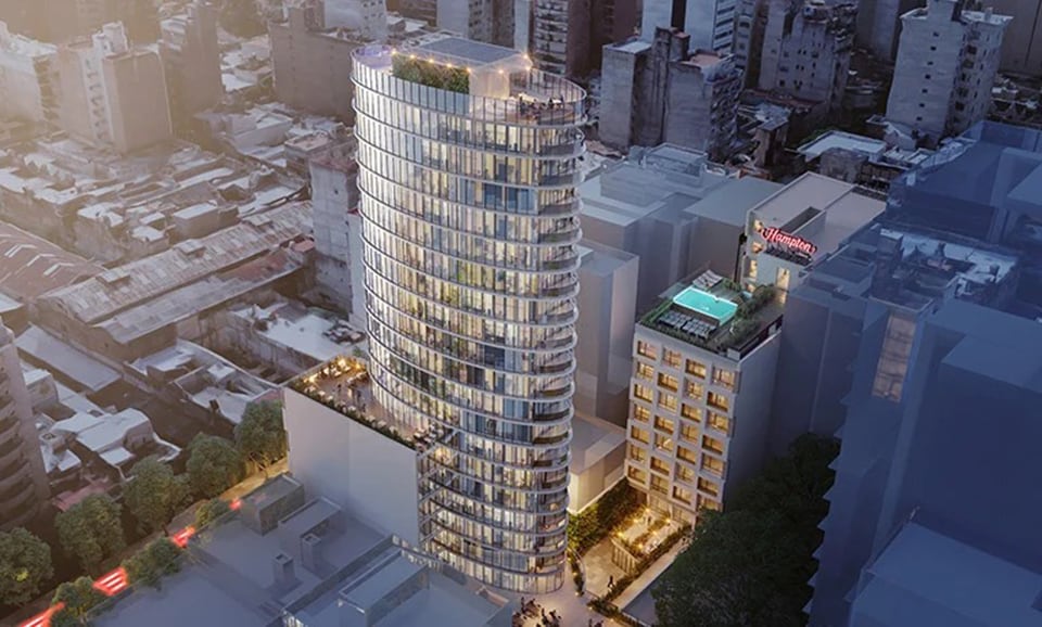Próximo hotel de cadena internacional en San Lorenzo y Roca en la ciudad.