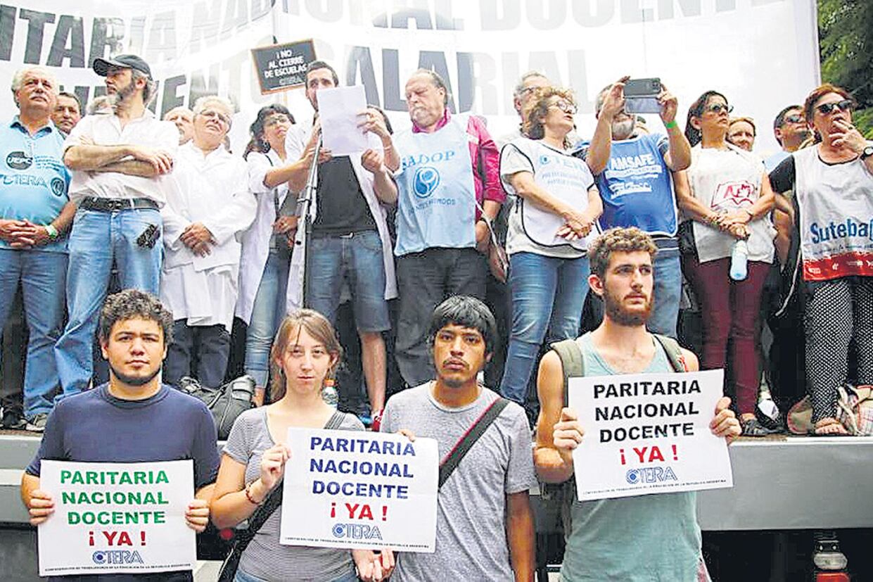 Los docentes porteños participaron del paro nacional y la movilización de esta semana.
