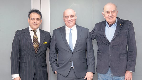 Mansilla (Ucedé), Espert y Asseff (Unir), antes del acuerdo de este último con Cambiemos.