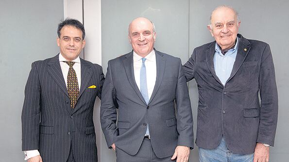 Mansilla (Ucedé), Espert y Asseff (Unir), antes del acuerdo de este último con Cambiemos.