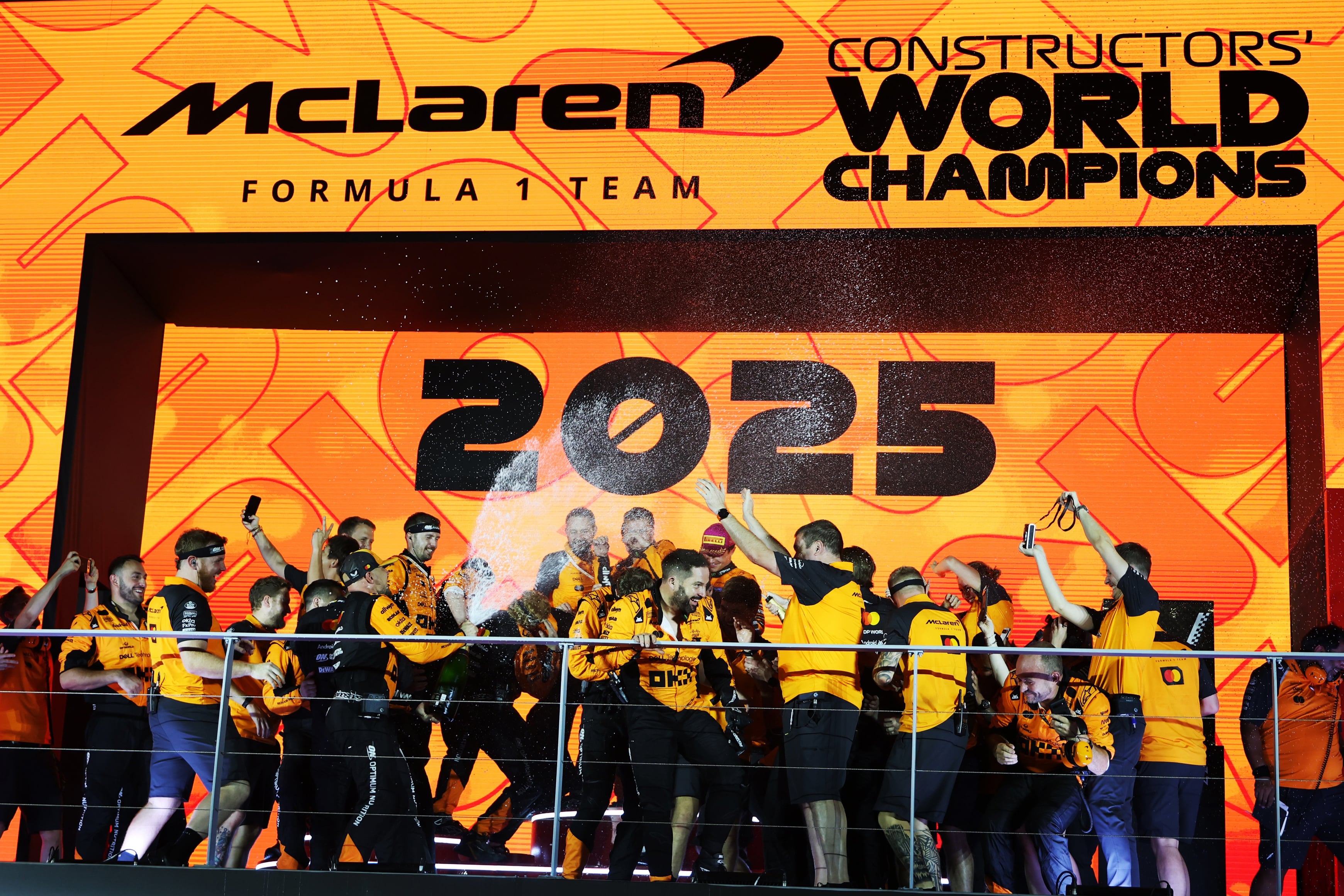 La escudería británica celebró el domingo el décimo título de su historia