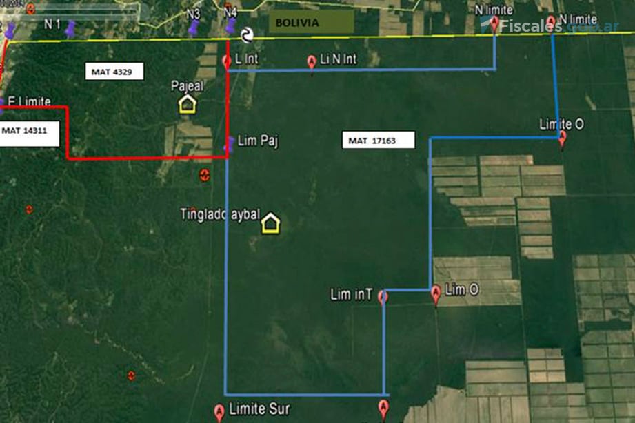 Las fincas El Pajeal y El Aybal lindan con Bolivia