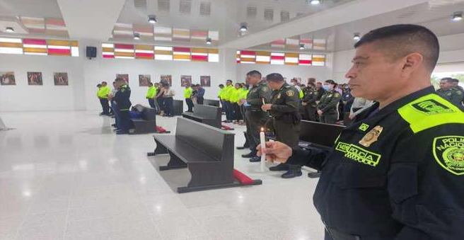 Eucaristía en homenaje a los policías asesinados / Web Policía Nacional de Colombia