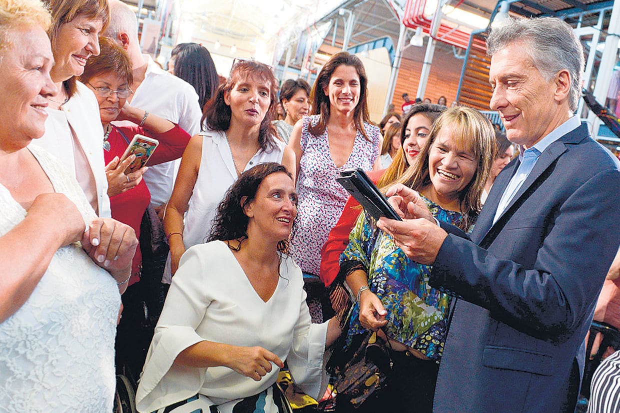 El acto del 8 de marzo en el que Macri fue presentado como “el feminista menos pensado”.